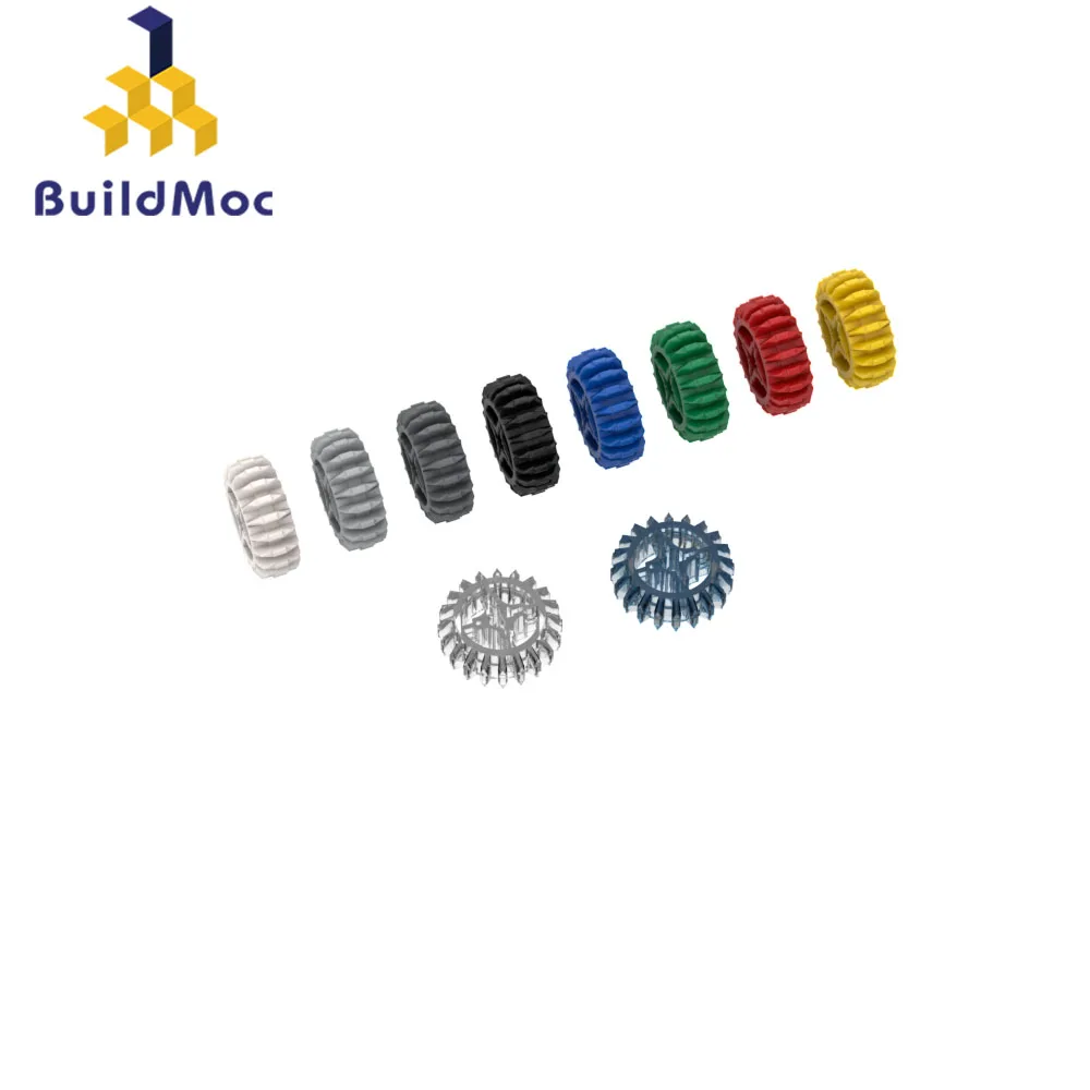 10pcs Compatible MOC Brick Parts 18575 32269 High-Tech Gear 20 Tooth Double Bevel with Axle Hole Building Block Particle Kid Toy