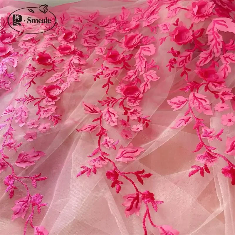 19 Color  3D Flower Lace Fabric. Wedding Dress DIY Children\'s Clothing Sewing Fabric