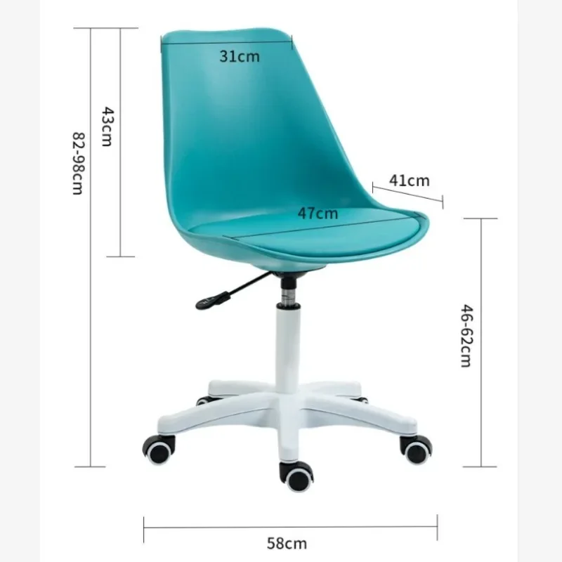 Chaise d'ordinateur avec dossier, chaise de bureau à usage domestique, longue assise, confortable, chaises de levage simples, étude, dortoir, chambre à coucher