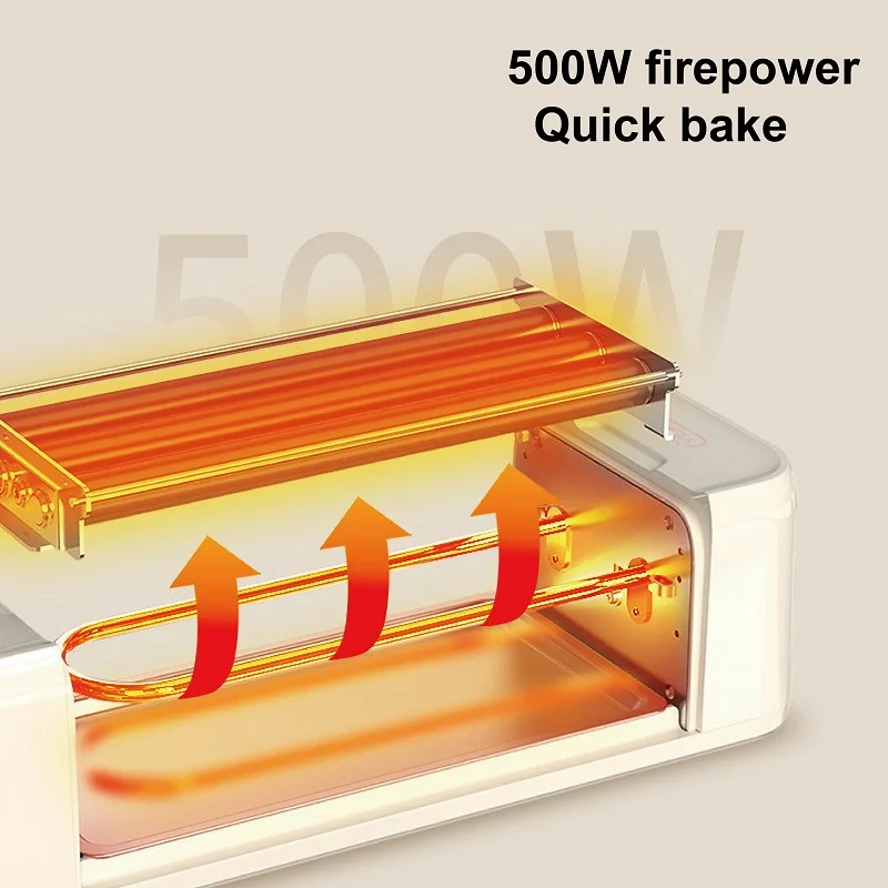 500W Home Electric Sausage Machine Kebab Grill Barbecue Machine Hot Dog Skewers Smokeless Non-stick Barbecue Grill Steak Frying