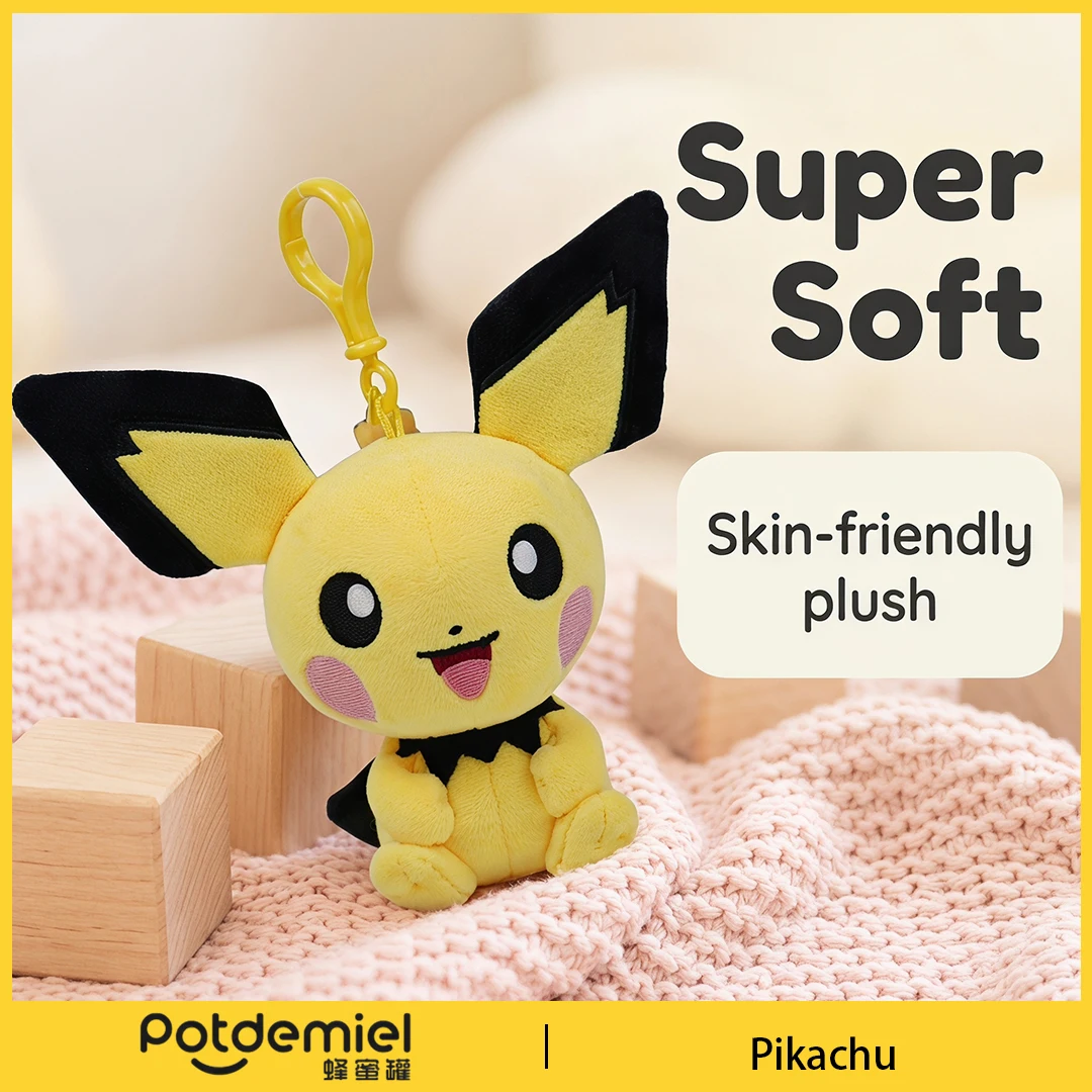 Potdemiel Pokemon Pichu Plush Infant Toy Soft Fluffy Warm Gentle Cute Baby Shower Gift Nursery Room Decor Toddler Accessory view 2