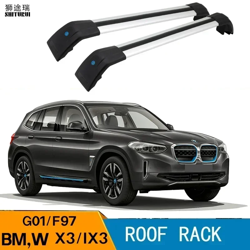 SHITURUI 2Pcs Roof Bars for Bmw - X3/IX3(G01, F97) SAV [2017-2024]  Aluminum Alloy Side Bars Cross Rails Roof Rack Luggage