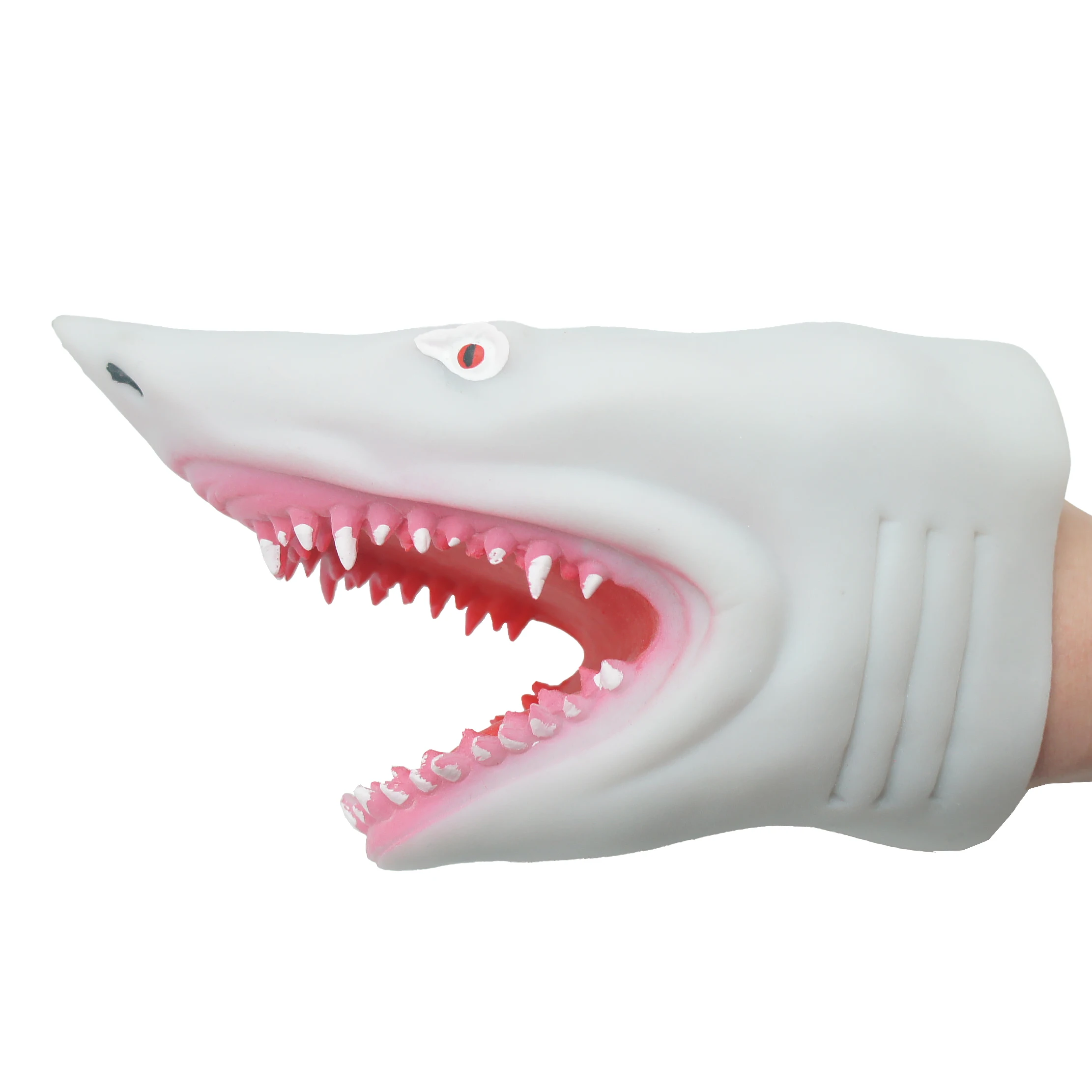 Hot Selling Soft Rubber Realistic Kids Toy Marine Animal World Action Figure Flexible Great  dolphin Hand Puppet shark alligator