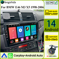 Car Radio Carplay For BMW E46 M3 X5 1998-2006 Navigation GPS Android Auto Stereo Multimedia Player 5G Wifi Video Screen No 2din
