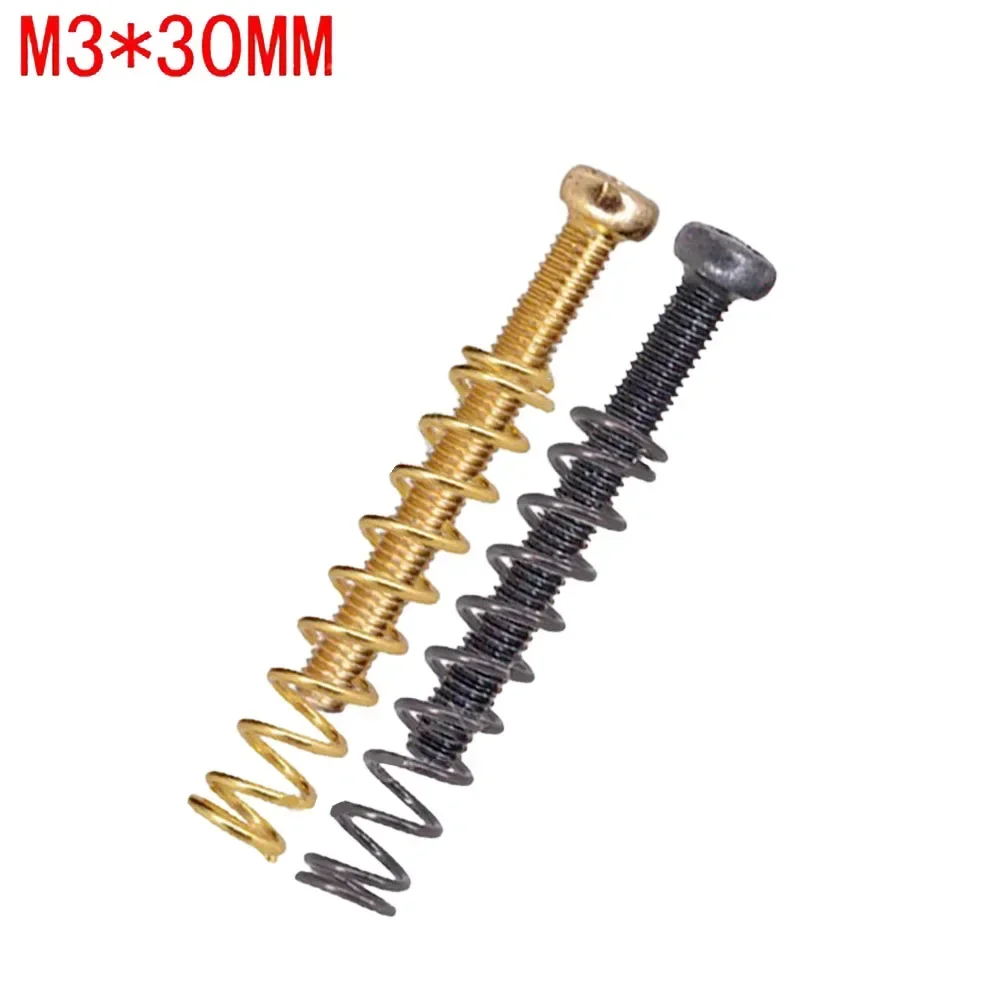 4pcs Guitar Humbucker Pickup Screws And Springs M3x30MM In Black Or Gold For Electric Guitar Humbucker Double Coil Pickup Frame