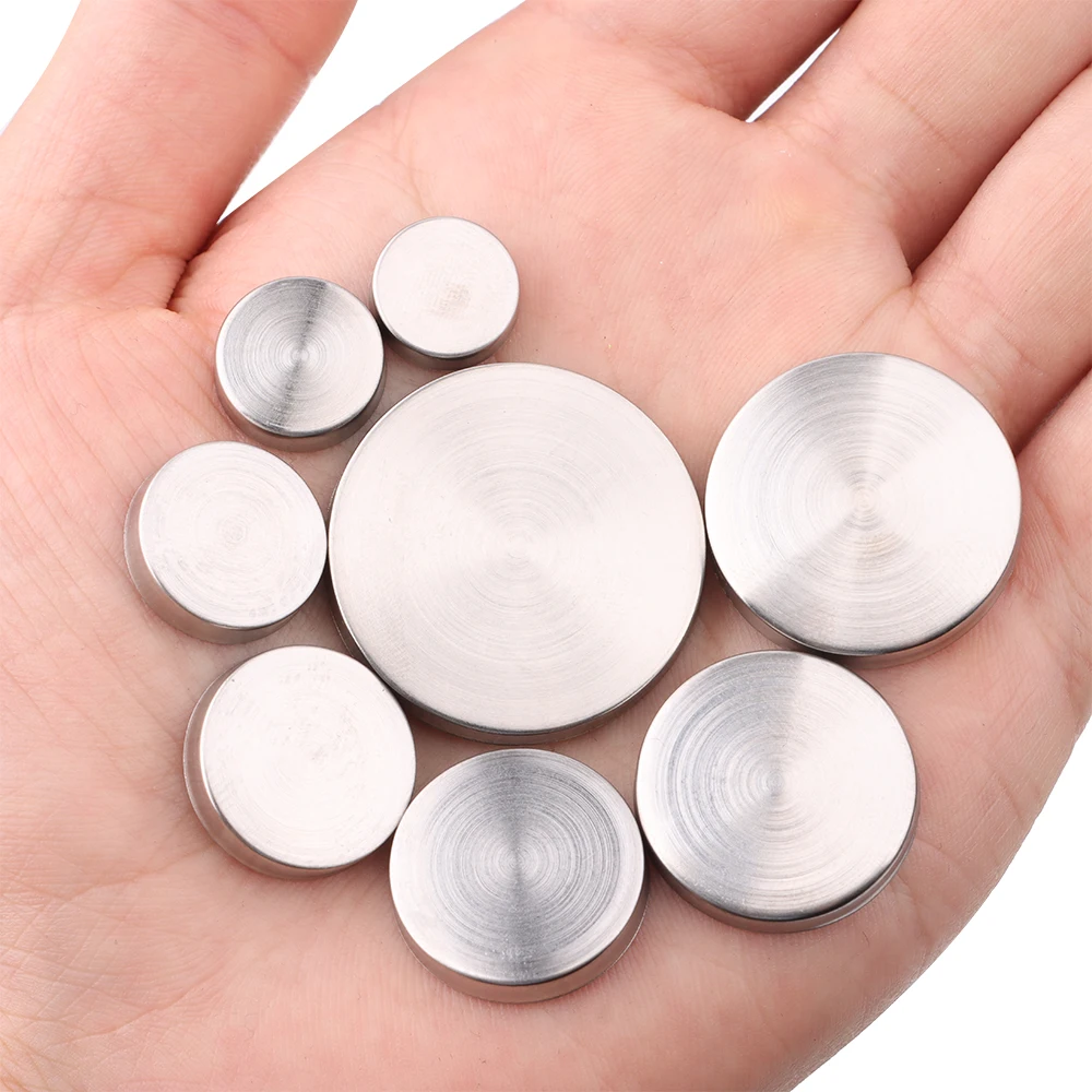 8 Sets Mirror Fasteners Screws Decorative Cap Stainless Steel Decor Screw Covers Mirror Fixing Nails Useful Furniture Hardware