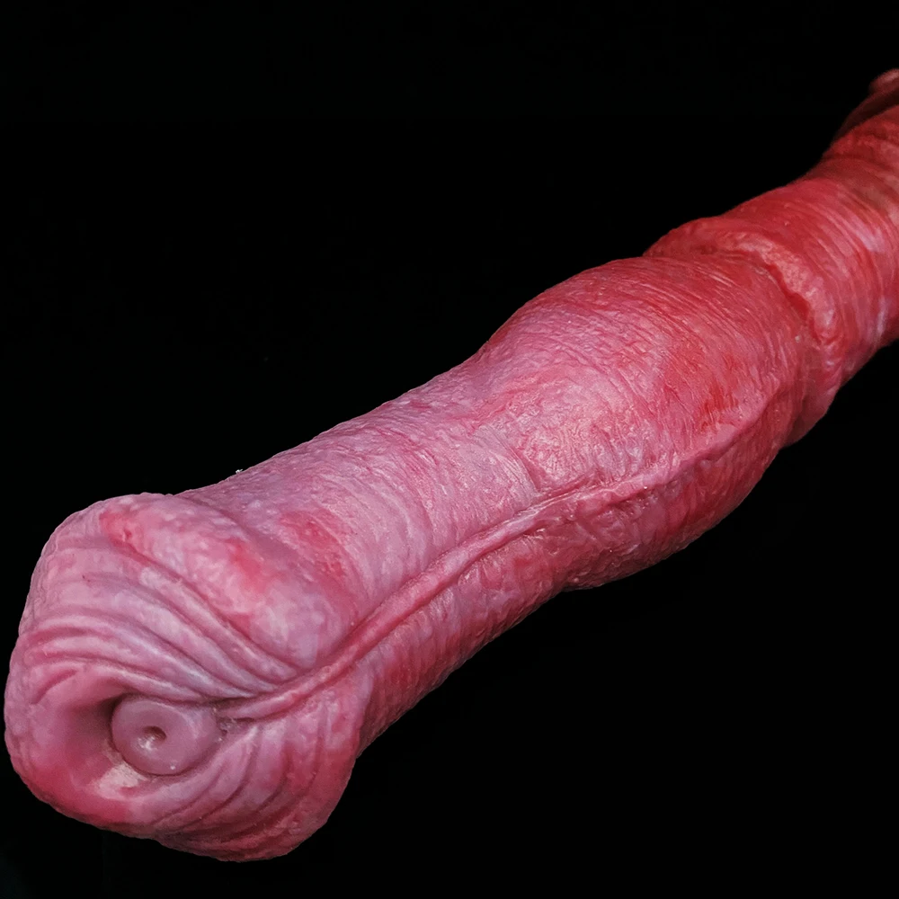 LUUK Superlanger Analplug 47,8 cm (18,8 Zoll) Pferde-Dildo Doppelkopf Tierpenis Zwei große Knoten Klitoris Stimulation Sexspielzeug für Frauen Lesben_voghion.com