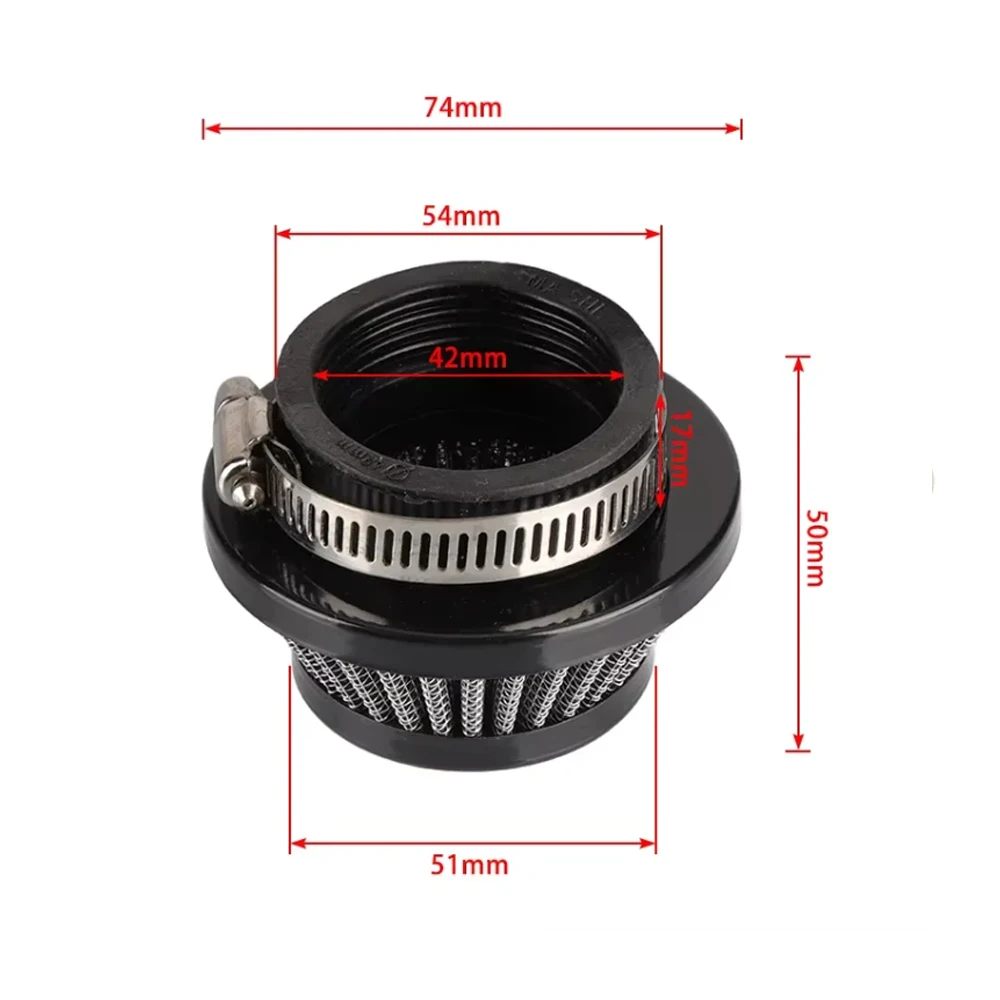 42mmAir Filter Adapter  Vstack Carburetor For 23cc 33cc 43cc Big Foot Goped Blade Scooter 47cc 49cc Pocket Bike Mini Dirt ATV