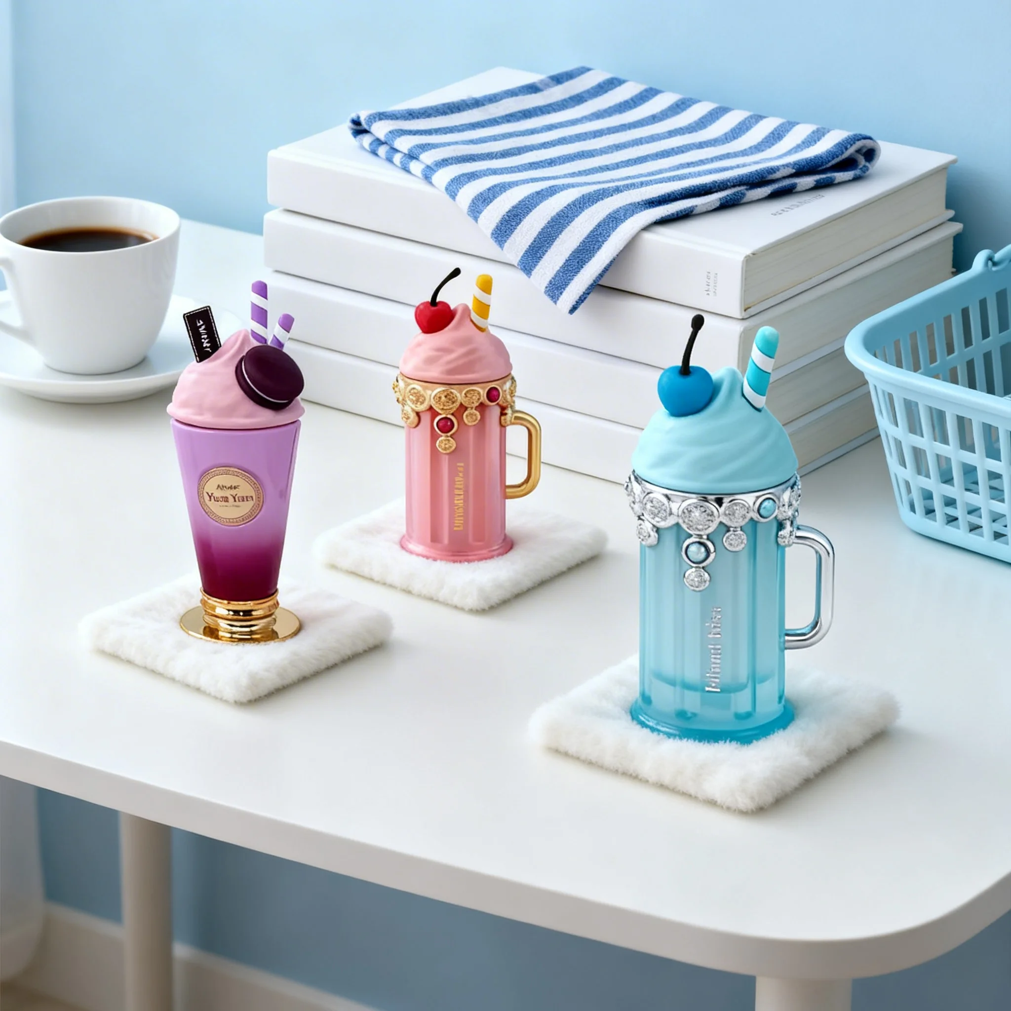 Cute Ice Cream Cup Women's Perfume, Refreshing Island Breeze Scent, Sweet Fruity EDP for Dating & Casual Outings