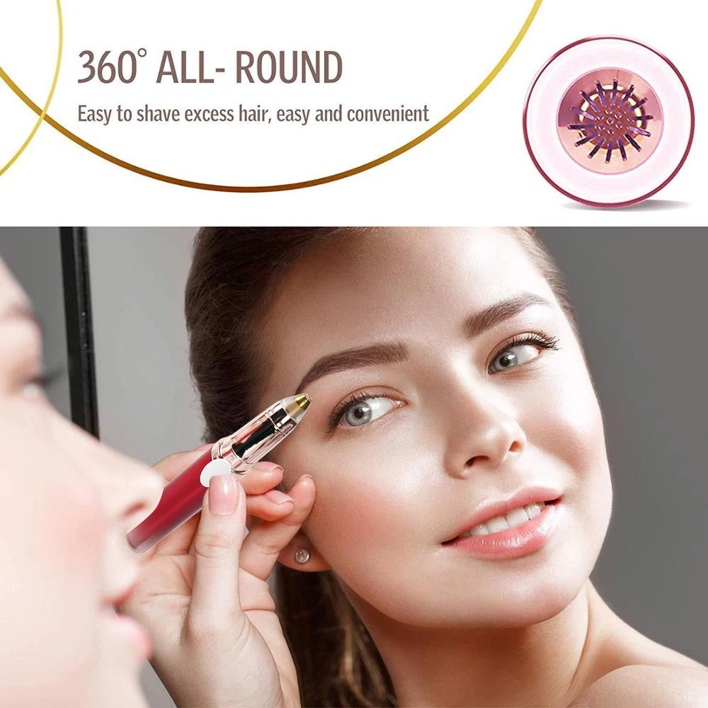 전기 눈썹 트리머 USB 충전식 눈썹 제모기 여성용 미니 립스틱 쉐이퍼 면도기 무통증 면도기 얼굴 털 제거기