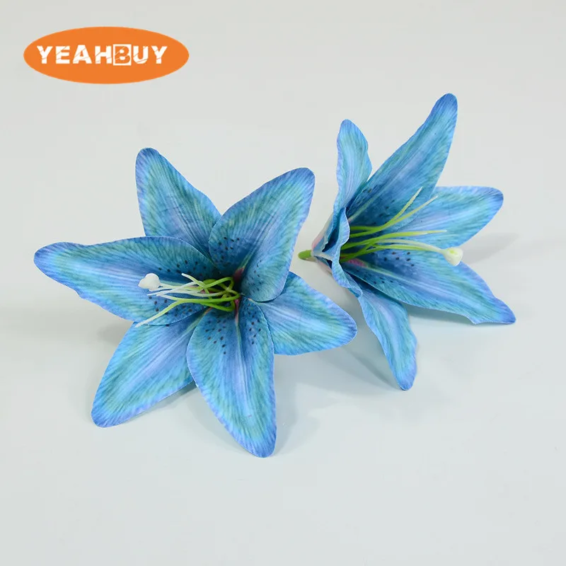 14cm Artificial Silk Flower Head Big Lily For Wedding Wall Bouquet Decoration DIY Garland Home Home Xmas Floristry Decorative