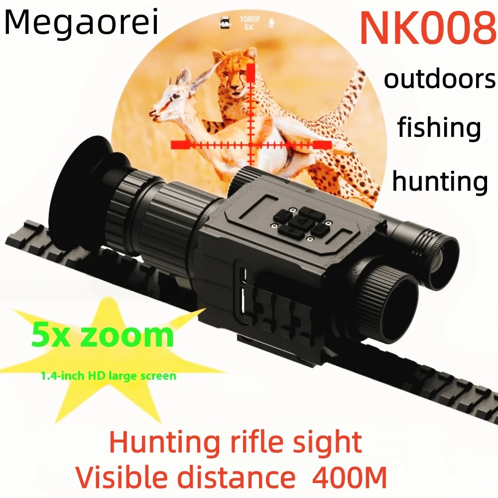 

2025 hot selling AI ZOOM X5 hunting night vision 1920 * 1080 can see 400 meters in the dark, outdoor rifle sight Hunting camera