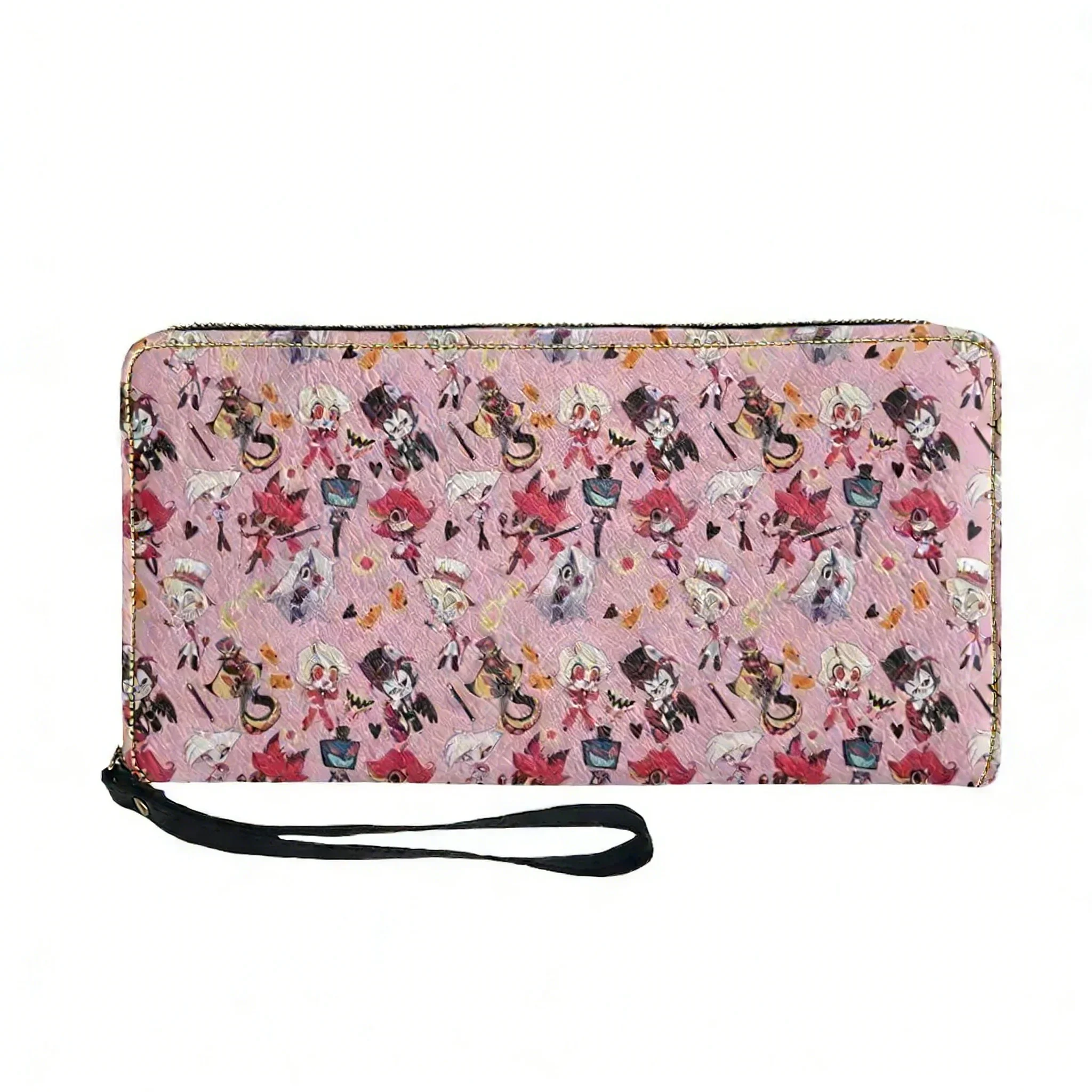 Hot Comics Fashion Hotel Hazbin Custom Purse Mens Womens Teenagers Zipper Long Wallets Double Print  Portable Wallet Gift Bag