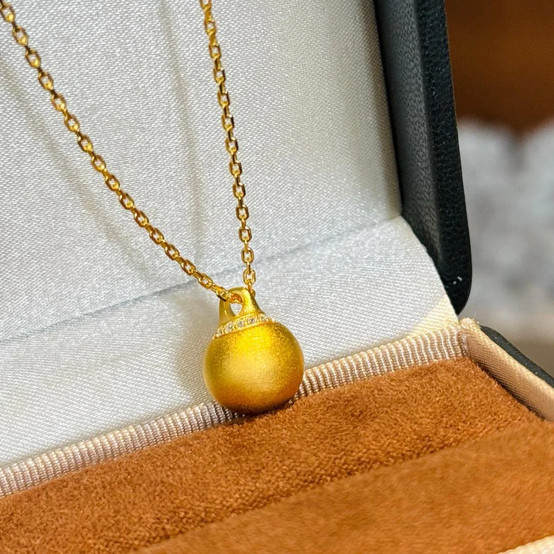 

100% 925 Sterling Silver Pave AAA Zircconia Frosted Round Ball Shape Pendant Necklaces For Women Fine Jewelry