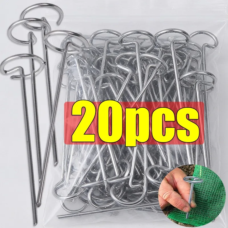 Ground Nails Shaped Top Garden Spikes Galvanized Landscape Spikes Used for Landscaping Fixing Weed Barrier Fabrics Tent Fixing