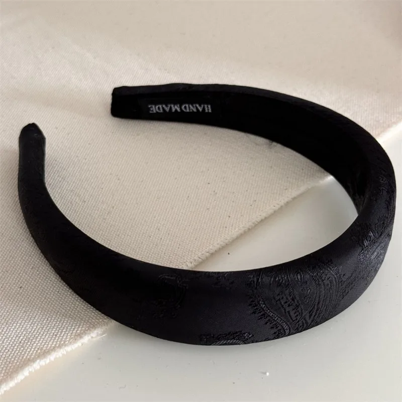 New Chinese Style Elegant Embroidery Texture Wide Headband Texture Hair Pressing Face Washing Hairhoop Versatile New Headdress