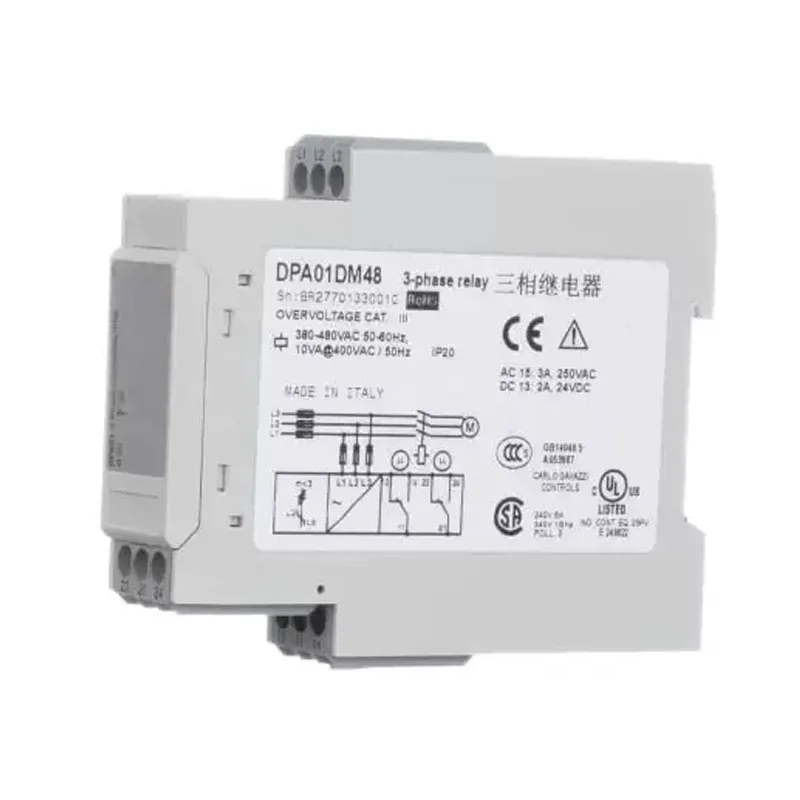 Three-phase relay DPA01DM48 DPA01DM48B004 Dual output phase sequence protection three-phase relay