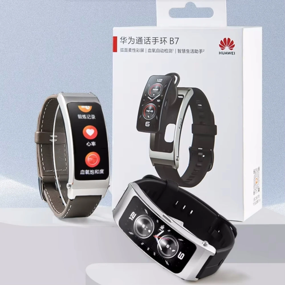 Original Huawei TalkBand B7 Smart Wristband 1.53 Inch AMOLED Screen Kirin A1 Processor Call Earphone Talk Band GPS