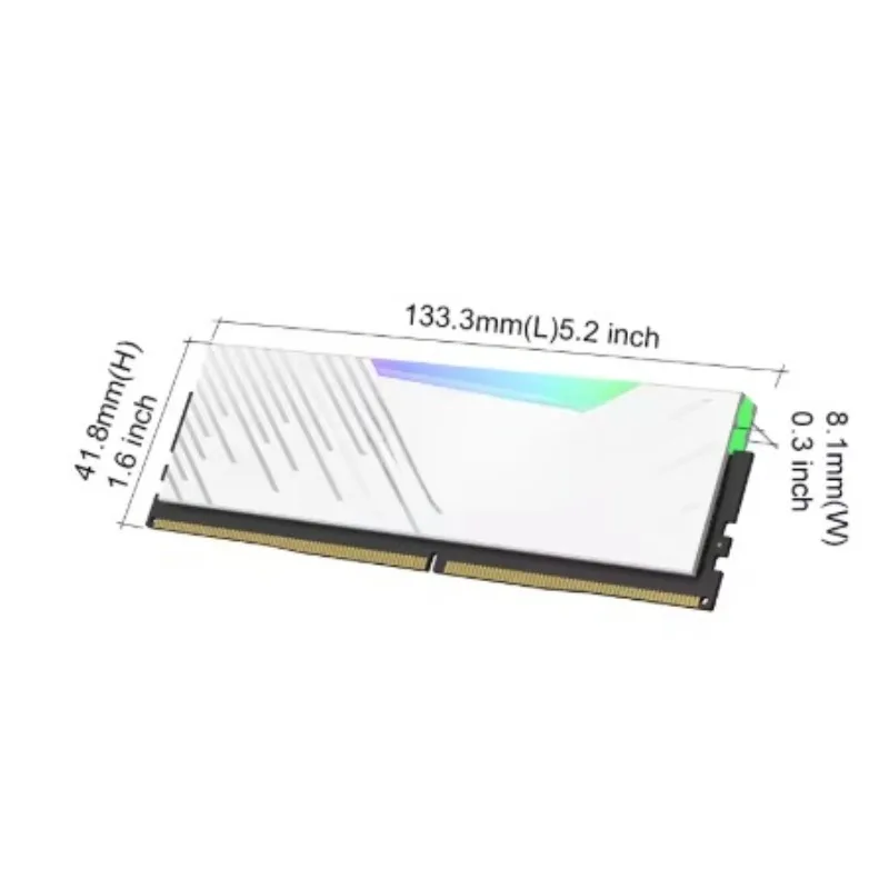 

Frequency 6000MHz/6400MHz, Suitable for Desktop, White DDR5 R-GB UDIMM Version Memory Stick, PC5 16GB/32GB,