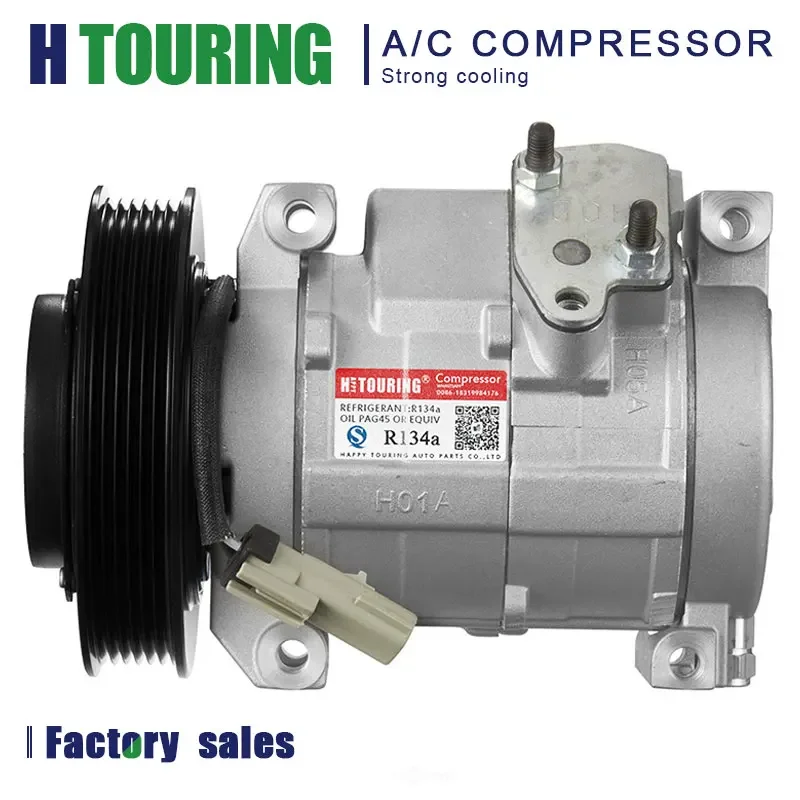 

AUTO For Car Chrysler Voyager 01-03 Dodge Caravan 01-07 2.4L 10S20C AC Compressor 5005410AC 5005498AD 5005498AF 5005410AD 12V