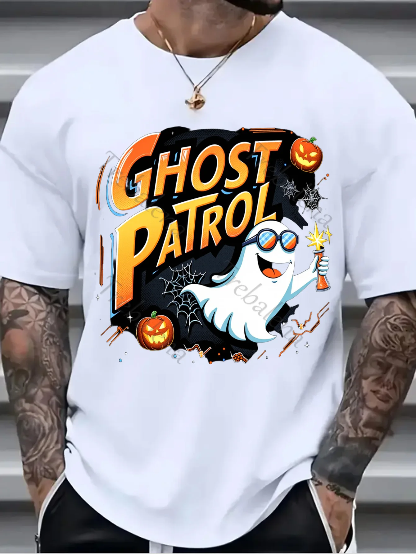 

1 шт. настенный гобелен на Хэллоуин, гобелен с призрачным патрулем - жуткий дизайн тыквы и летучей мыши для праздничного декора