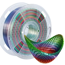 InjRainbow-Filament pour imprimante 3D, 1.75mm, polychrome brillant, PLA, sublimation lisse, matériaux d'impression