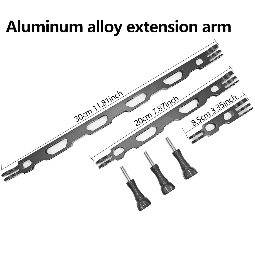 Aluminum Alloy Extension Arm Metal Mount For GoPro Hero 13 12 11 10 9 8 Insta360 SJCAM AKASO DJI Osmo Action 6 5 PRO 4 3 Camera