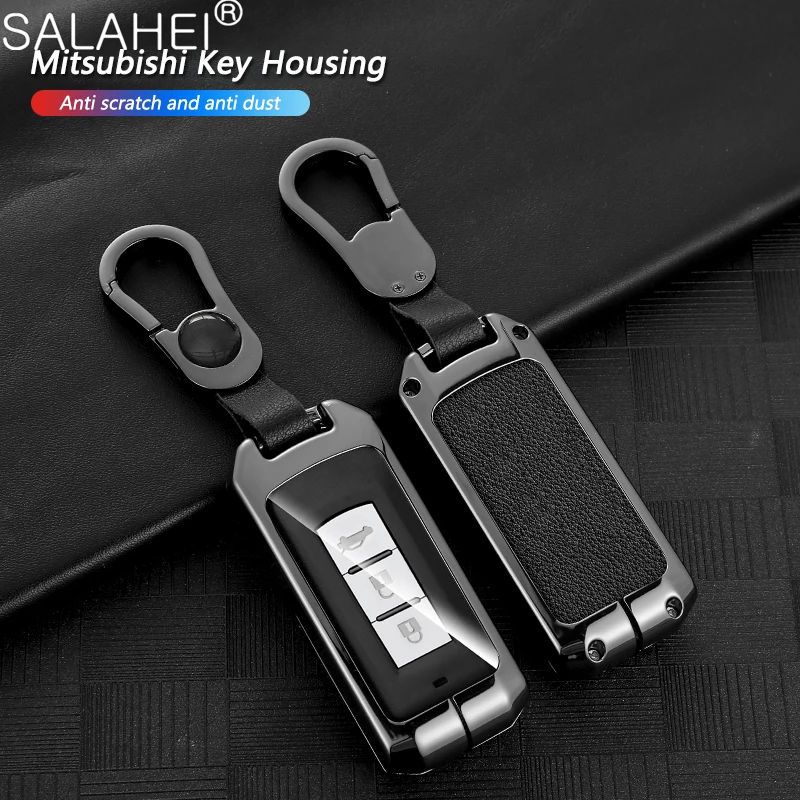 

Leather Car Key Case Cover Shell Holder For Mitsubishi Outlander 3 ASX Pajero Lancer 10 L200 Sport Colt Eclipse Cross Accessory