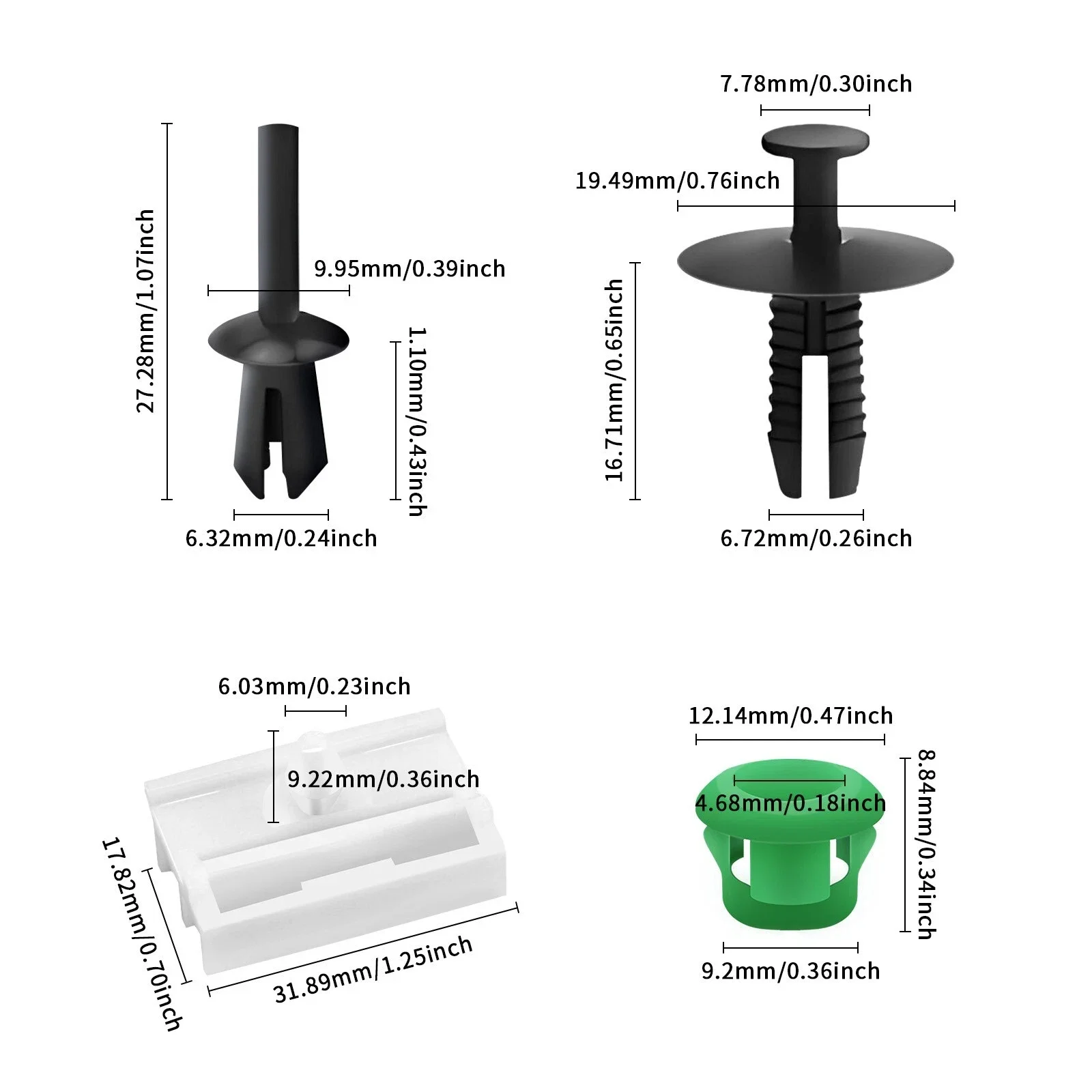 

80pcs Car Side Sill Skirt Trim Moulding Grommet Fastener Clip For BMW E36 E46 E90 E91 3 Series Auto Accessories Fastener Clip