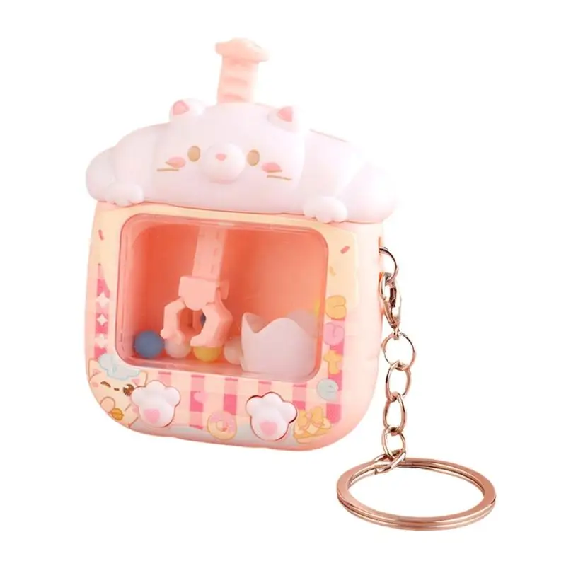 A52E Lovely Miniature Arcade Claw Game Holder Perfect For Bags And Backpacks