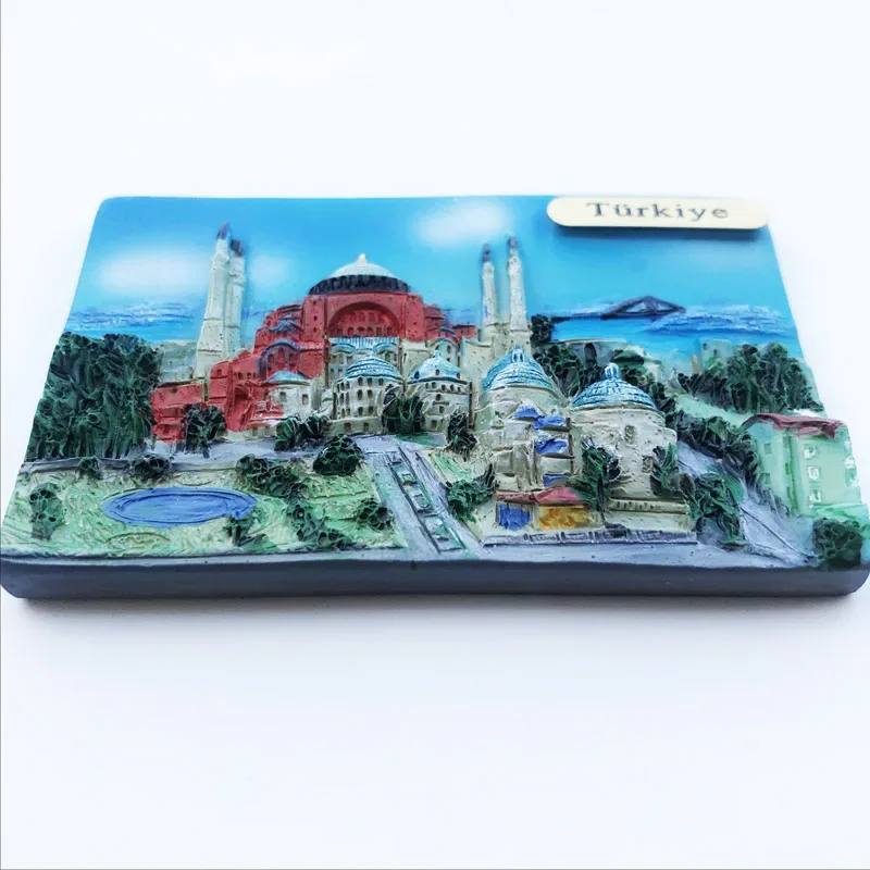 travel decoration souvenir of Hagia Sophia in Istanbul, Turkey Magnetic refrigerator sticker