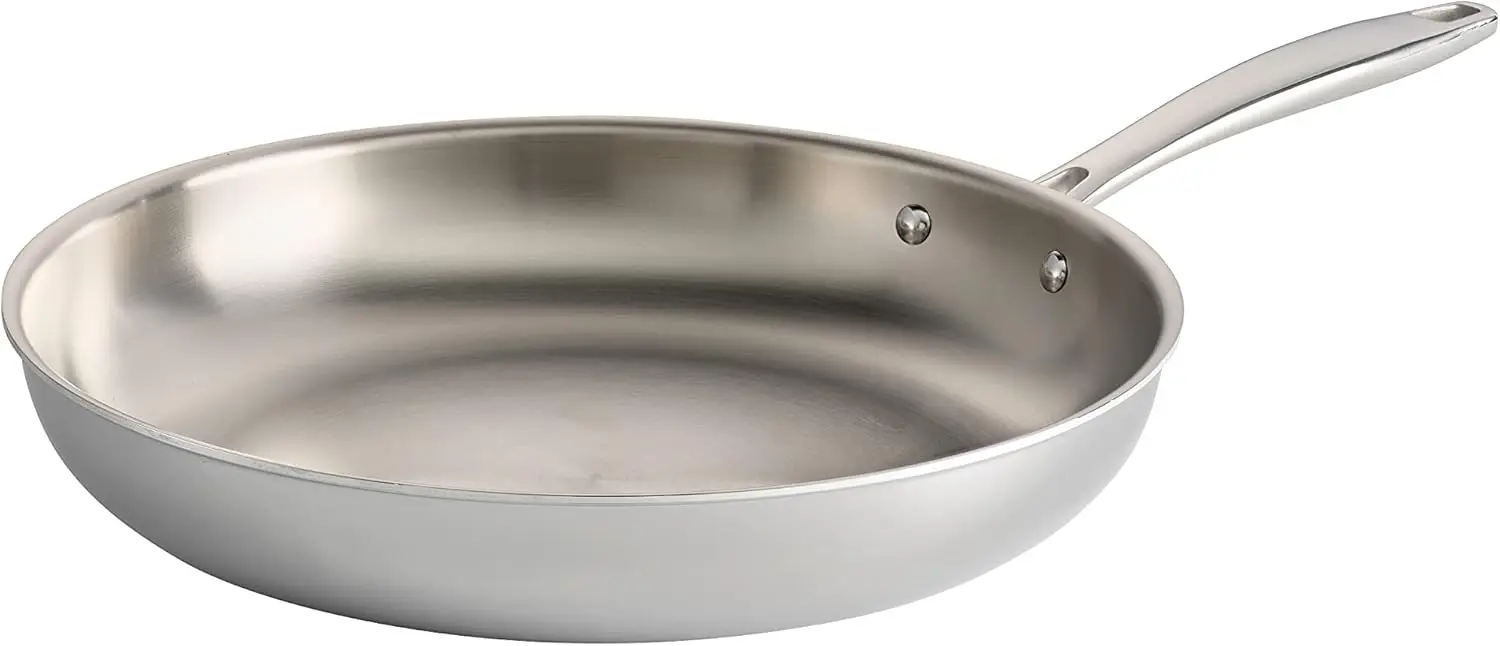 

12-Inch Stainless Steel Frying Pan, Induction-Ready, Dishwasher-Safe with Lifetime Warranty