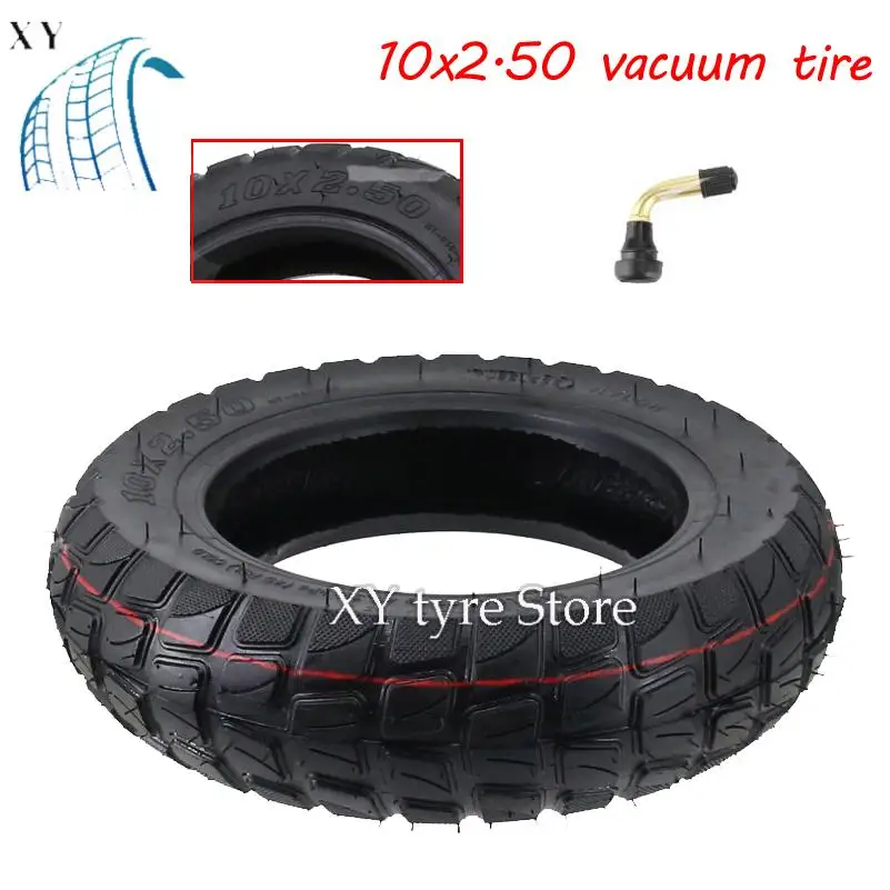 

10 inch 10x2.50 tubeless wear-resistant vacuum tire, suitable for inflatable wheel tubes of electric scooters