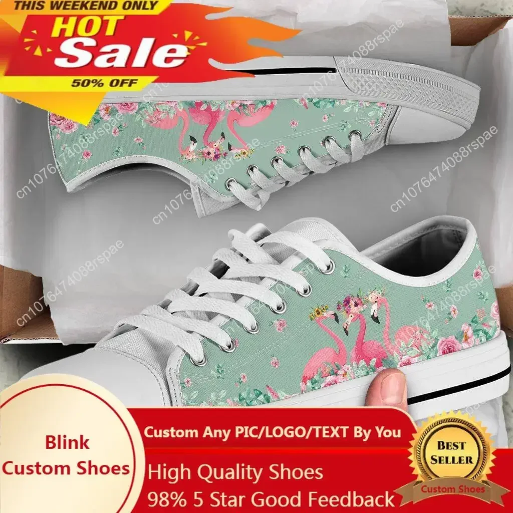 

Hot Flamingos Man Woman High Quality Lightweight Fashion Low Top Canvas Shoes Classic Sneakers Classic Canvas Shoes Board Shoes