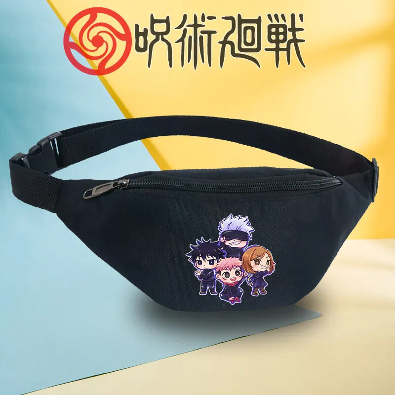 

Jujutsu Kaisen Waist Bag Anime Merch Man Chest Pack Outdoor Running Sports Hip Bum Pouch Casual Crossbody Bags Birthday Gifts