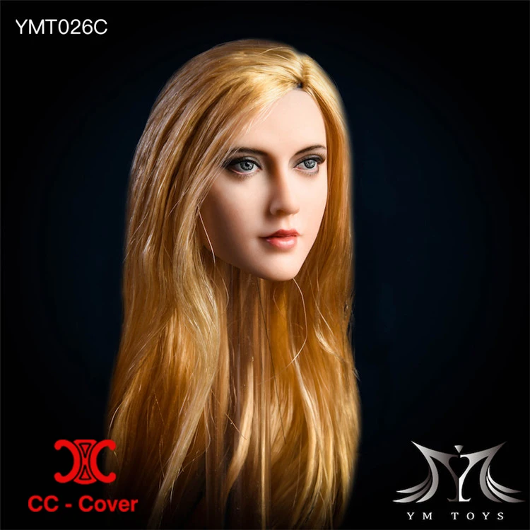 YMT026 1/6 안나 블루 아이즈 브라운 헤어 헤드 스컬프트 카빙 모델 12인치 여성 밀색 태닝 군인 액션 피규어 인형 재고 있음