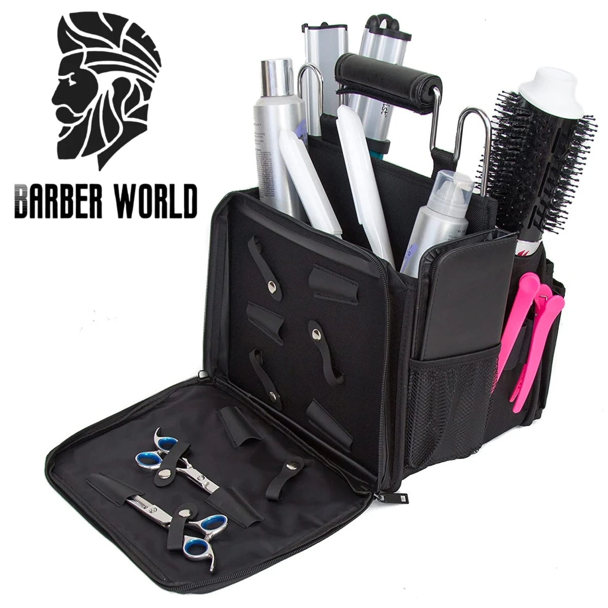 Hairdressing Handbag Salon Zebra Stripe Large Capacity Storage Bag Portable Makeup Organizer Multipurpose Barber Supplies