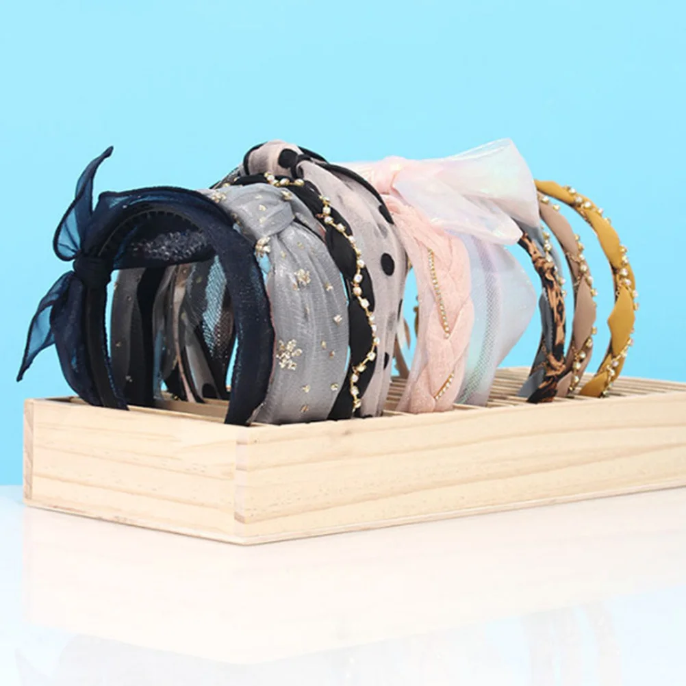 

Headband Display Rack Wooden Hairband Holder Lightweight Desktop Organizer for Hair Accessories Headwear Organizer Jewelry