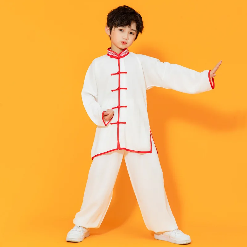 Children Adult Martial Arts Set Kung Fu Outfits 2024 Chinese Tai Chi Wushu Clothes Traditional Vintage Wing Chun Shaolin Costume