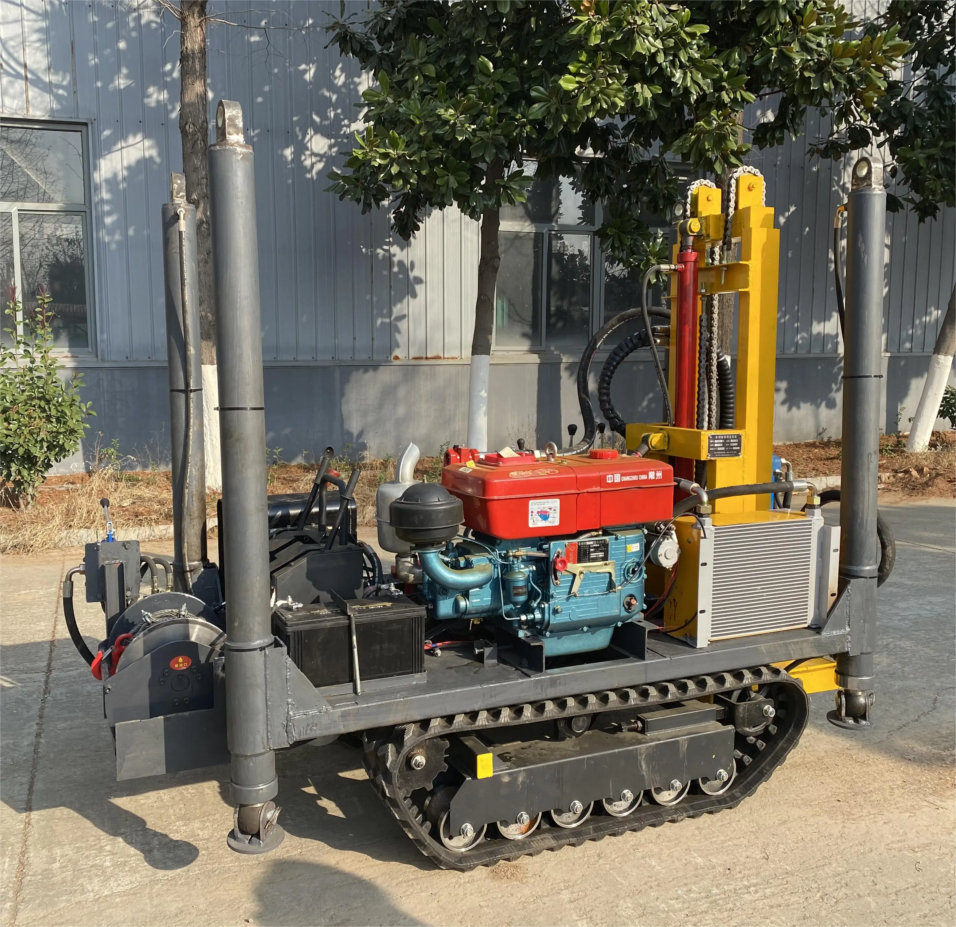 جهاز حفر آبار مياه ديزل صغير مريح بعمق 50 متر مناسب لحفارات حفر آبار المياه المنزلية #4