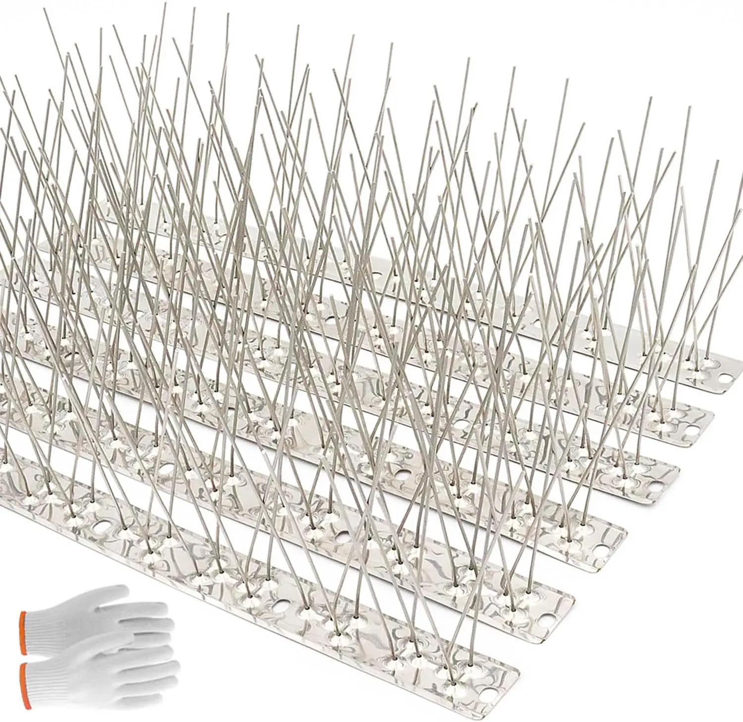 

Bird Spikes 304 Stainless Steel 40ft Coverage 37 Packs Pigeon Deterrent for Fence Roof