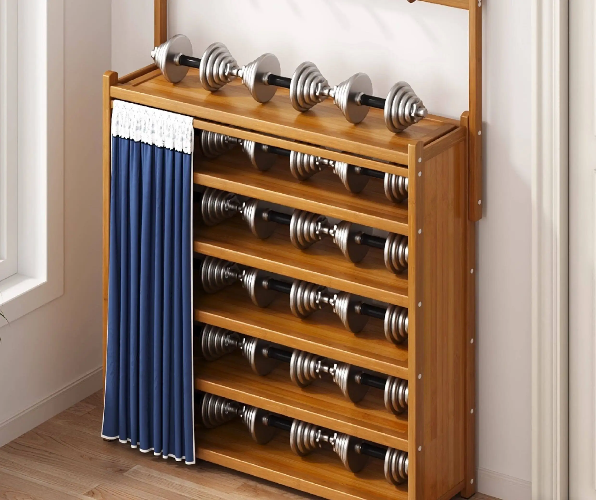 

Shoe rack household door multi-layer hanger integrated dustproof multi-functional storage cabinet for rental room
