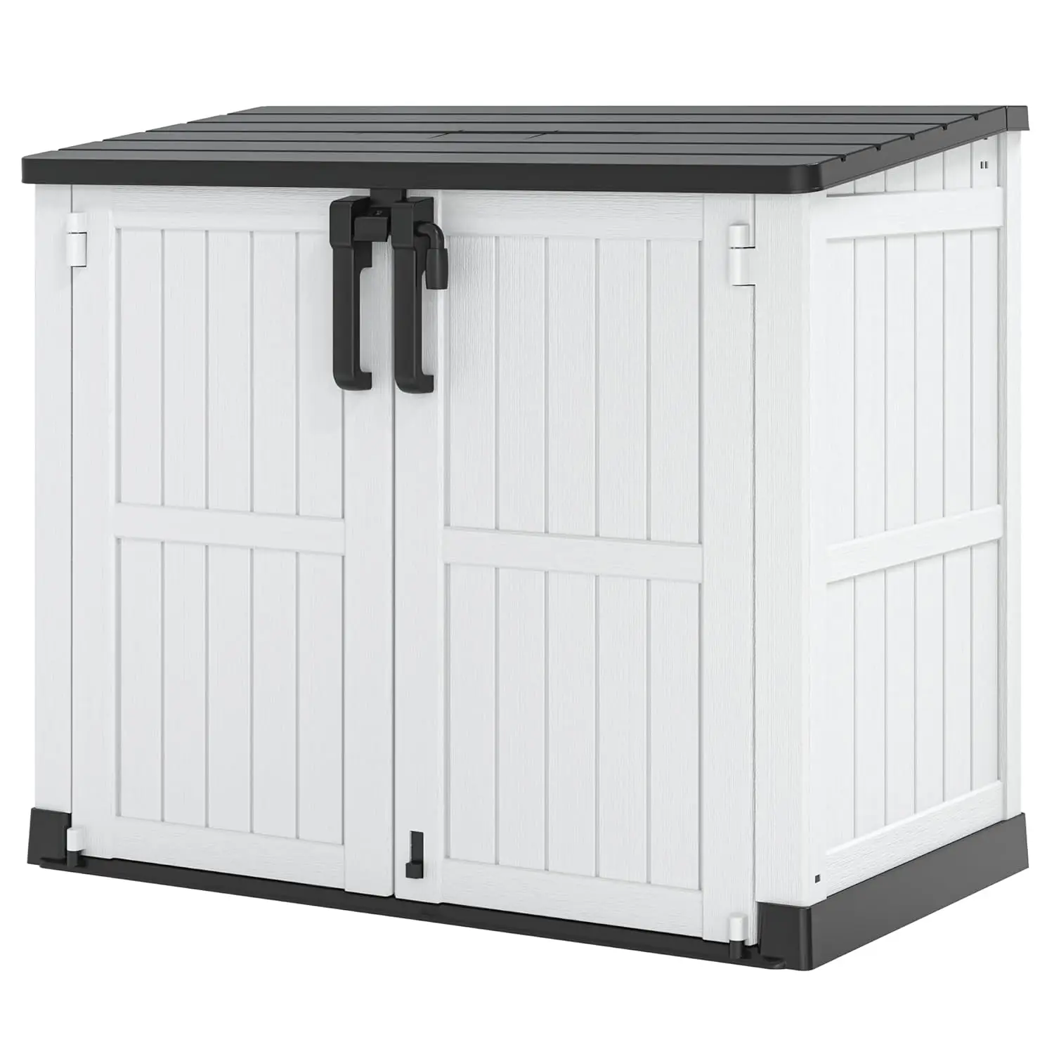 new Weatherproof Resin Outdoor Storage Shed 36 Cu Ft Horizontal Cabinet Dual Lock Door Backyard Patio Garden, Customized
