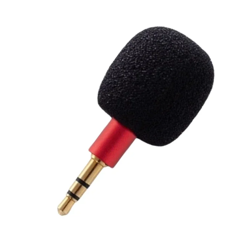 

Mini Karaoke Small Sound Card Microphone for Cell Phone Outdoor Live Streaming Wired Handheld Audio Stereo Studio Mic 3.5mm Plug