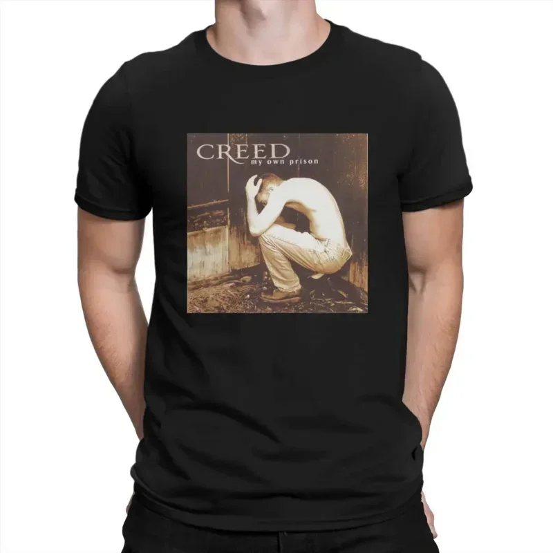 Creed-camisetas de cuello redondo para hombre, camiseta de tela con música de mi propia prisión, Humor, regalos de cumpleaños de alta calidad, cosas más nuevas para adultos, Anime