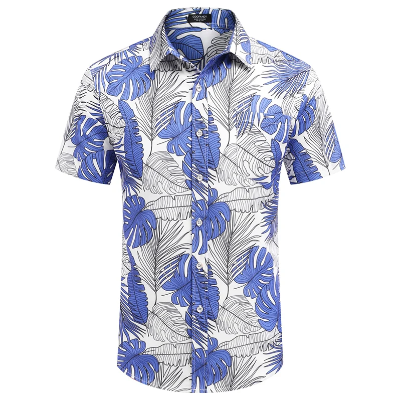 Mens Hawaiian Shirts Casual Short Sleeve Button Down 3D Print Tropical Beach Shirt Blouses For Men Camisa Manga Corta Hombre