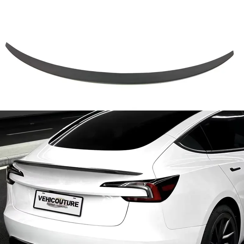 Vehicouture Model 3 Performance Parts Auto Exterior Carbon Fiber Kits Stick-On Retrofit/Upgrade Rear Wings for Model 3