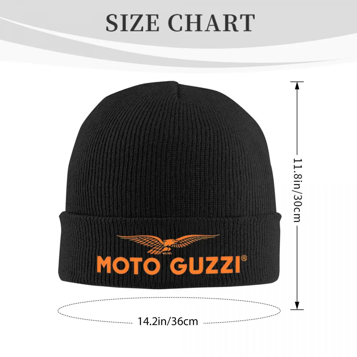 Gorro de Moto Guzzi naranja, gorros de punto, gorro cálido Unisex, Otoño e Invierno