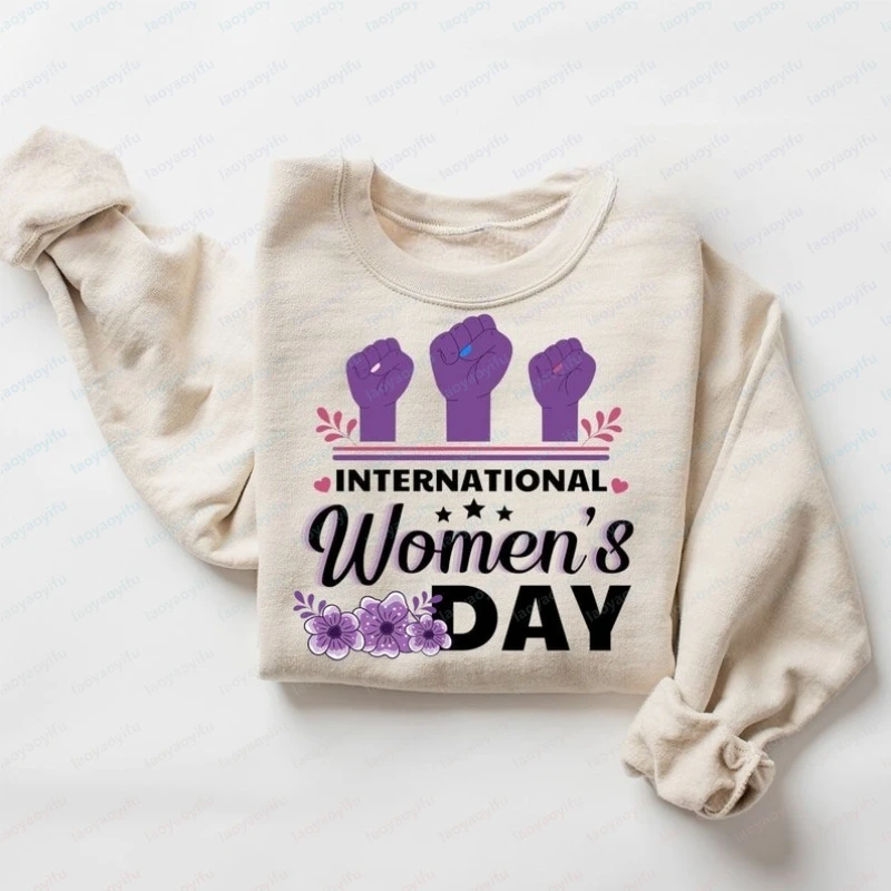 

Женская толстовка ко Дню женщин International 2026: Свитер «Обнимите равенство», женская футболка «Разбей патриархат» для женщин