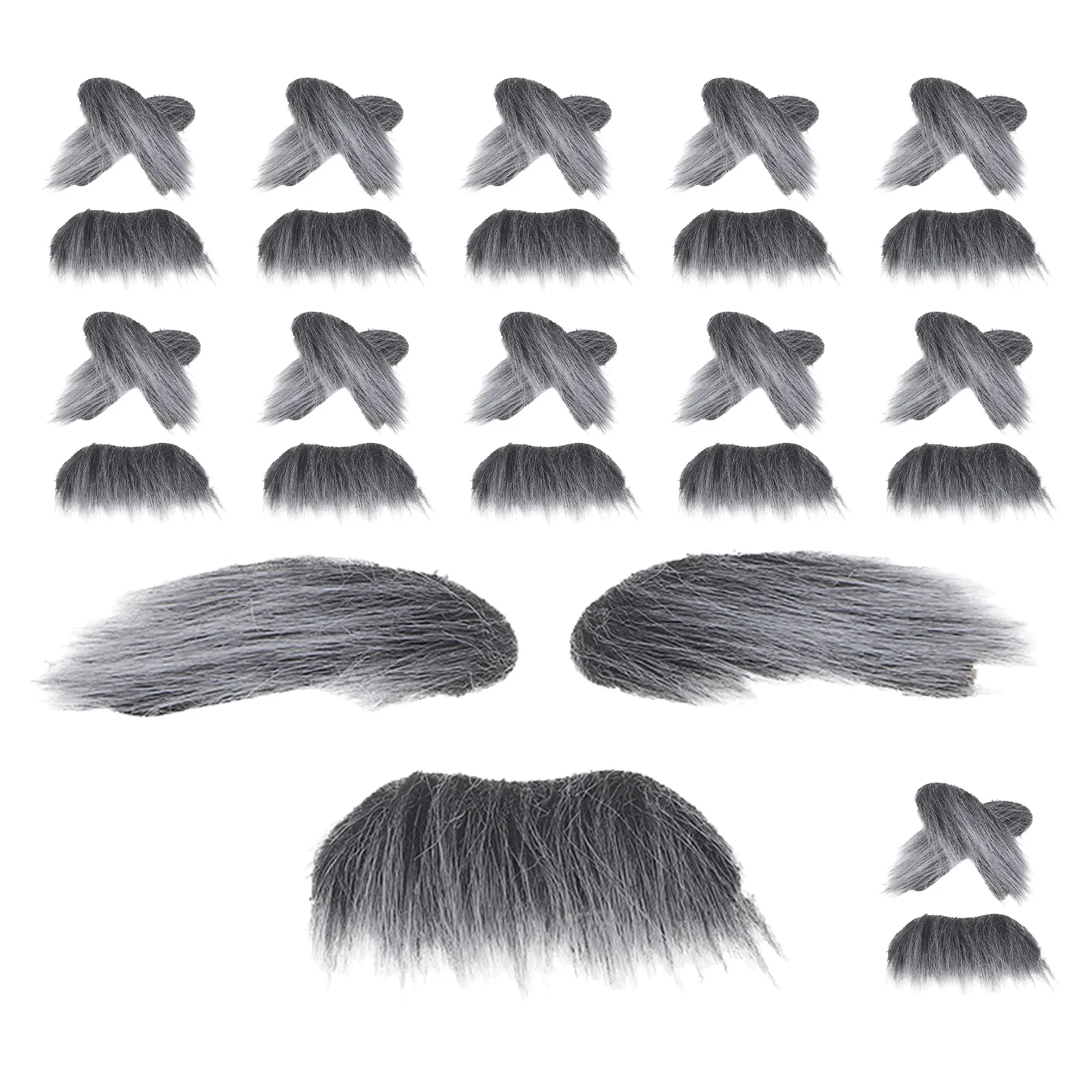 

12Sets Lifelike Fake Mustache and Eyebrow Set Stick-on Moustaches Artificial Eyebrows for Costume Theatrical Performance Props